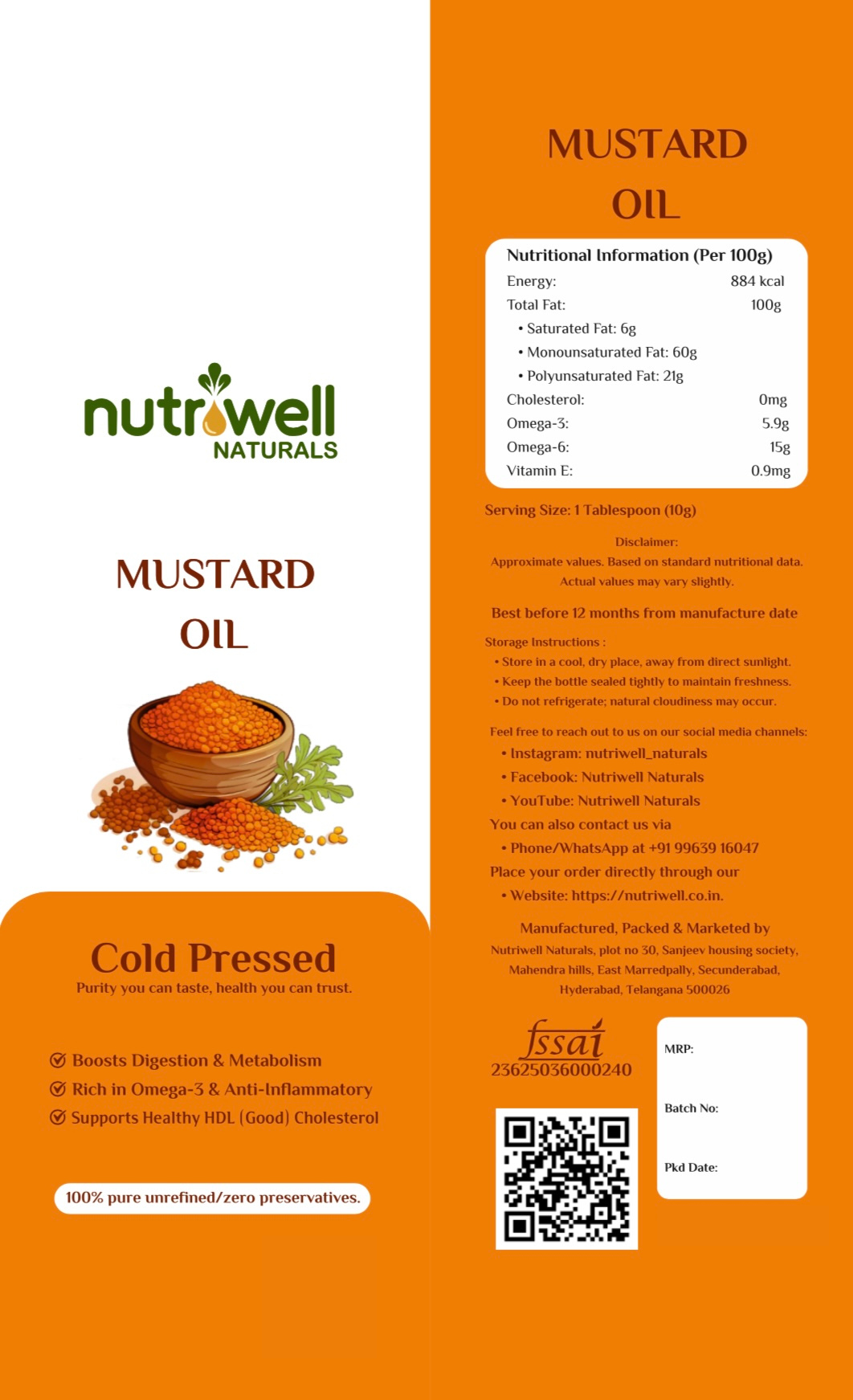 Cold-Pressed Mustard Oil
