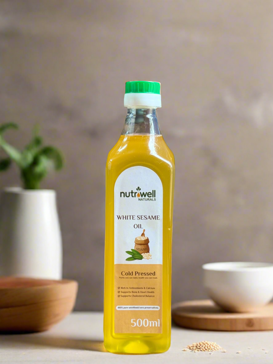 Cold press white sesame oil